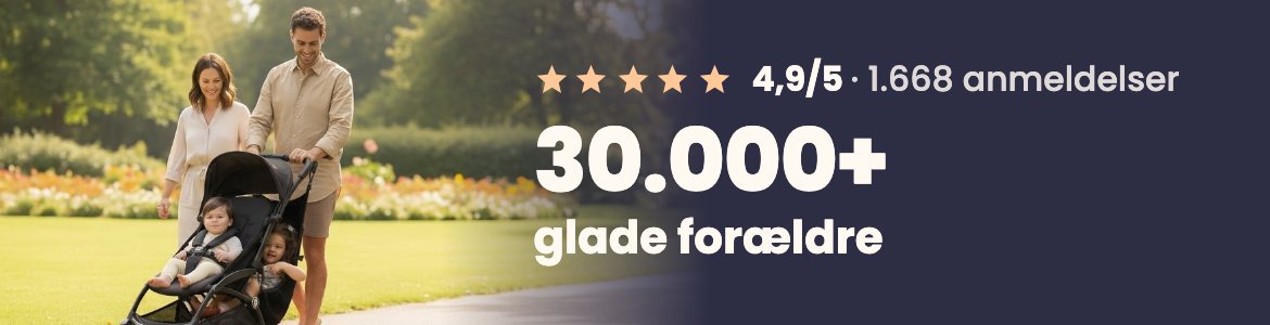 Bedømt 4,9/5 af 30.000+ forældre