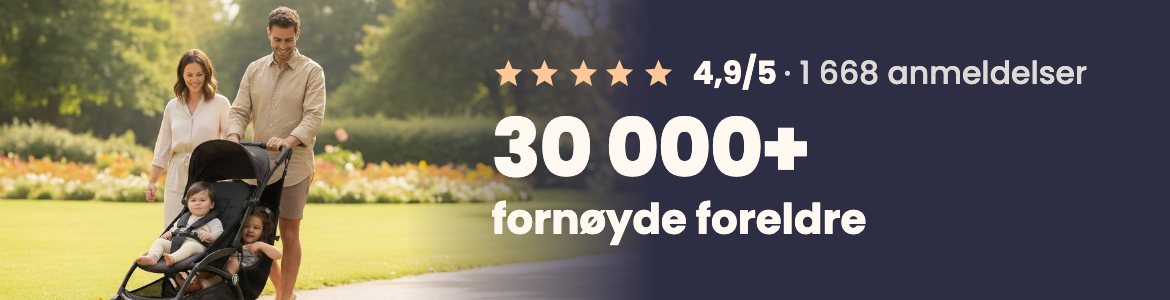 Vurdert 4,9/5 av 30 000+ foreldre