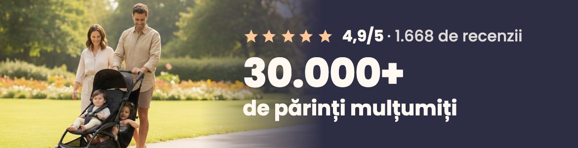 Evaluat 4,9/5 de peste 30.000 de părinți