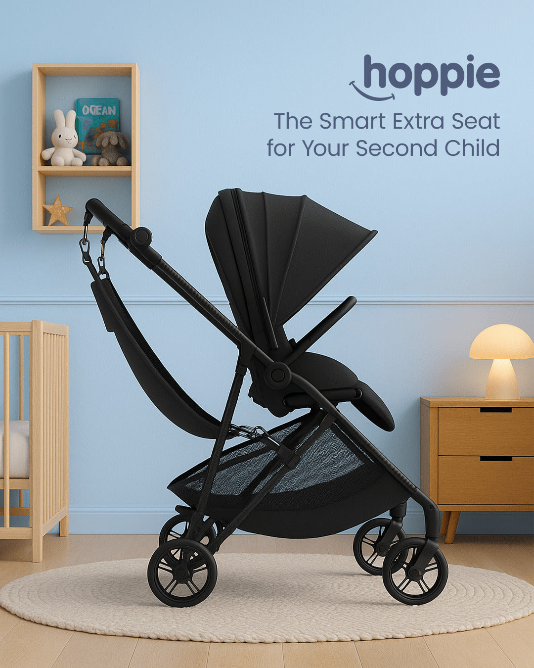 Hoppie – Le siège supplémentaire intelligent pour votre deuxième enfant