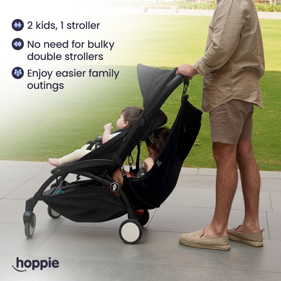 hoppie ハンモック Hoppie – The Smart Extra Seat for Your Second Child