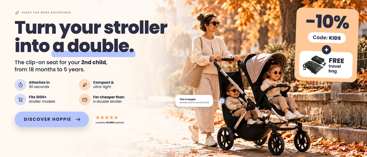 Hoppie, the clip-on seat for your second child