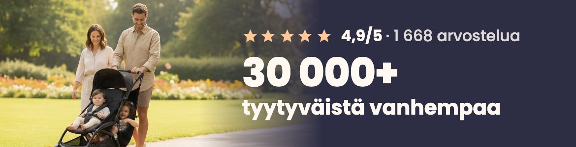 Arvosana 4,9/5, yli 30 000 tyytyväistä vanhempaa